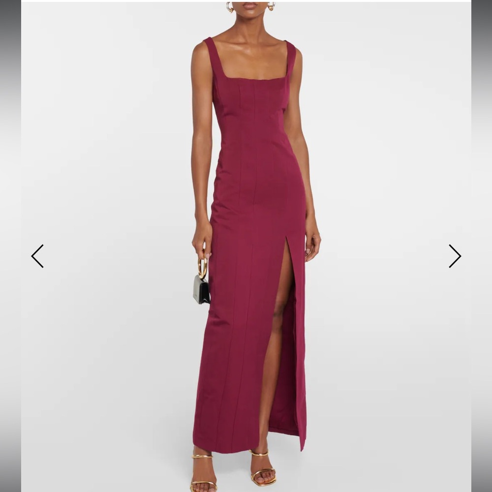 STAUD .Sleeveless Maxi Dress with Front Slit.